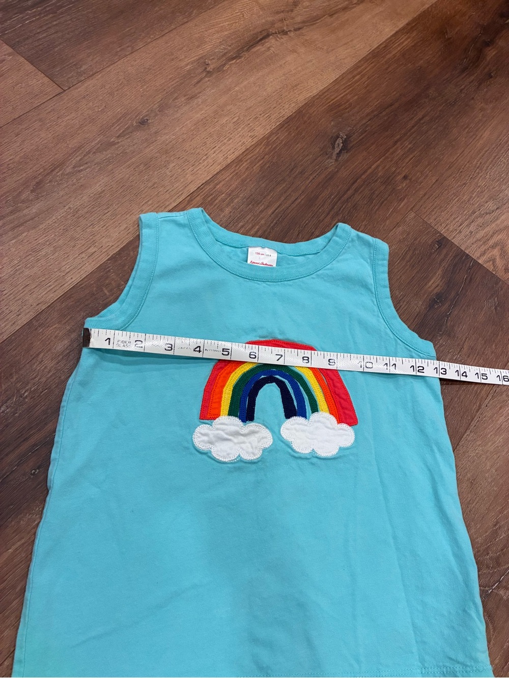 Hanna Andersson Blue Rainbow Summer Play Shirt Top 8 Girl - Picture 8 of 10